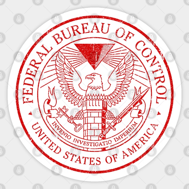 Federal Bureau of Control (Variant) Sticker by huckblade